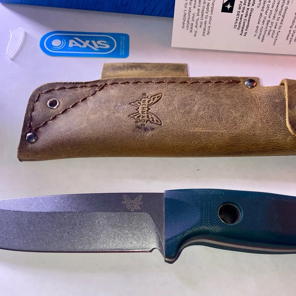 Bushcrafter fixed blade bush knife with leather sheath - Picture 2 of 9